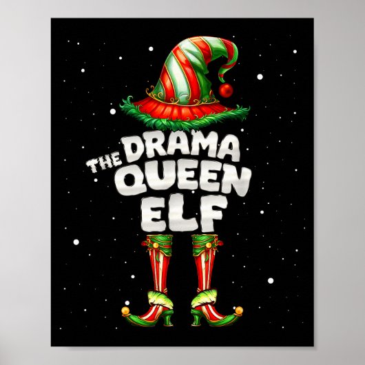 I'm The Drama Queen Elf Family Matching Group Chri ポスター (正面)