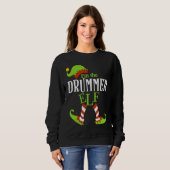 I'm The DRUMMER Elf Family Group Matching PJ Chris スウェットシャツ (正面フル)