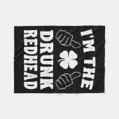 I'm The Drunk Redhead Funny St Patricks Day  フリースブランケット (正面(横))