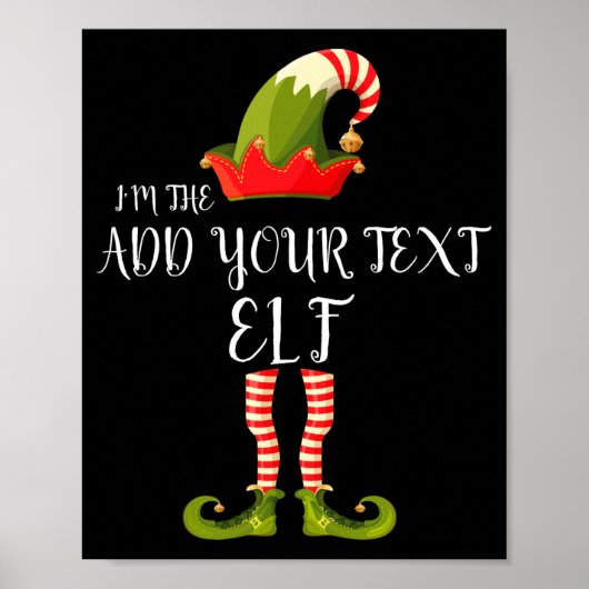 Im The Elf Add Your Text Christmas ポスター (正面)