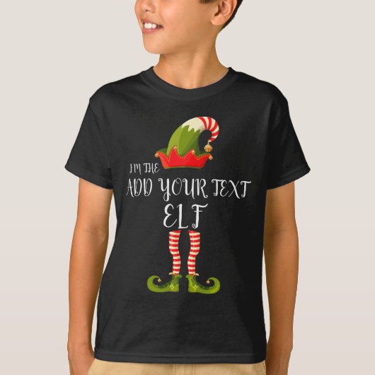 Im The Elf Add Your Text Christmas  Tシャツ (正面)