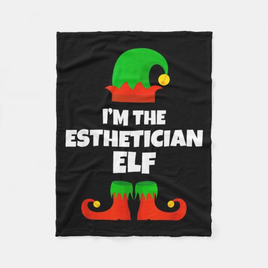 I'm The Esthetician Elf Family Pajama Christmas Be フリースブランケット (正面)
