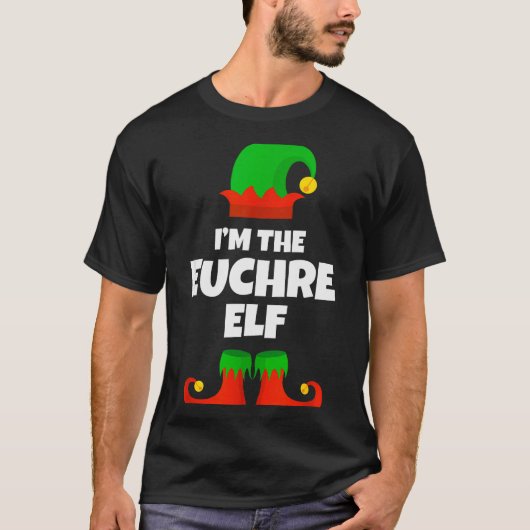 I'm The Euchre Elf Family Pajama Christmas Funny P Tシャツ (正面)