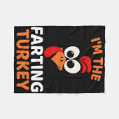 I'm The Farting Turkey  フリースブランケット (正面(横))