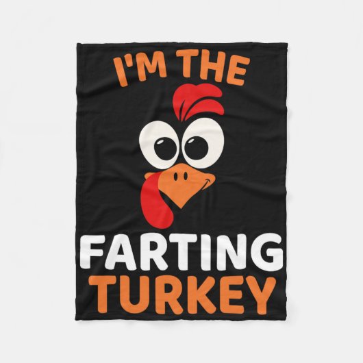 I'm The Farting Turkey  フリースブランケット (正面)