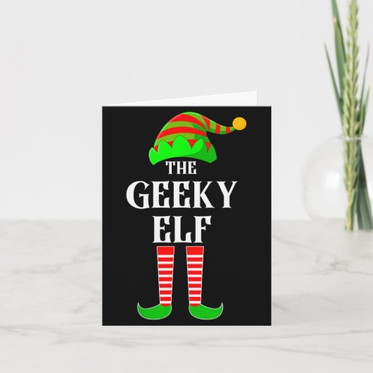 I'm The Geeky Elf Family Matching Costume Christma カード (正面)