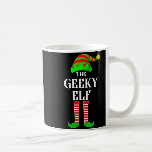 I'm The Geeky Elf Family Matching Costume Christma コーヒーマグカップ (右)