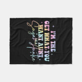 I'm The Get What You Want Aunt Aka Sugar Auntie Ti フリースブランケット (正面(横))