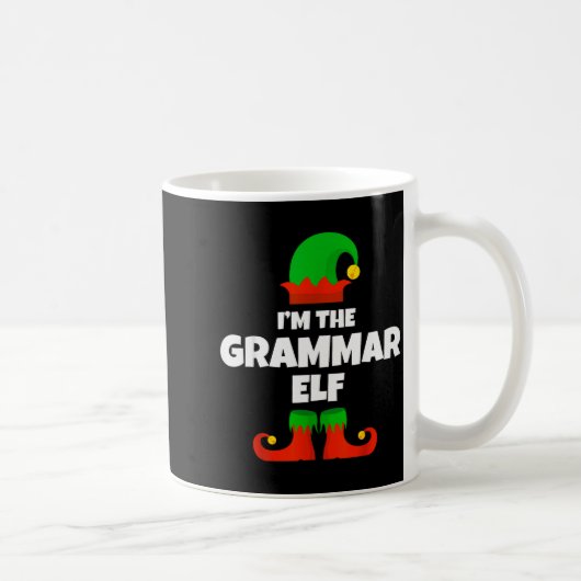 I'm The Grammar Elf Family Pajama Christmas Englie コーヒーマグカップ (右)