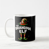 I'm The Grandma Elf Family Matching Group Christma コーヒーマグカップ (左)