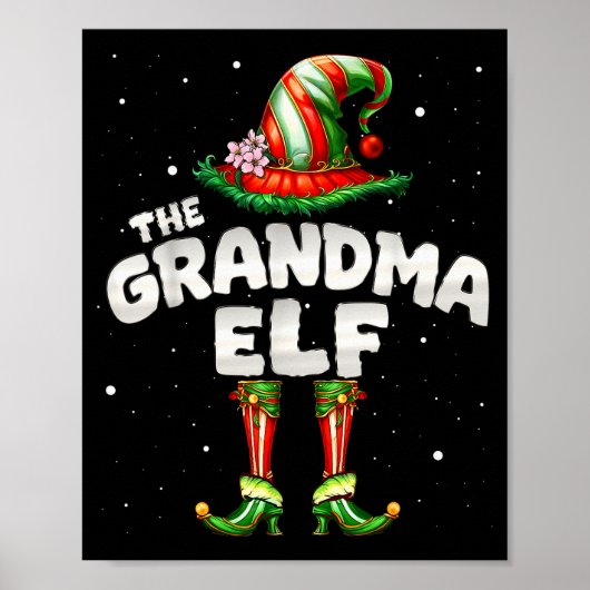 I'm The Grandma Elf Family Matching Group Christma ポスター (正面)