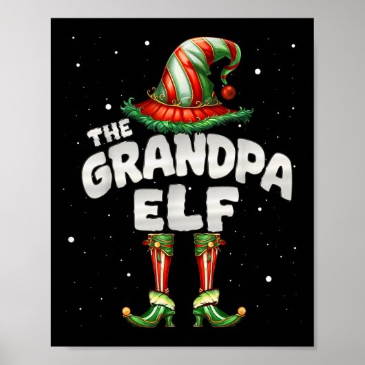I'm The Grandpa Elf Family Matching Group Christma ポスター (正面)