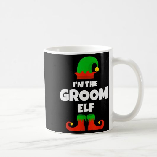I'm The Groom Elf Family Pajama Christmas Funny コーヒーマグカップ (右)