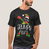 I'm The Grumpy Elf Dabbing Santa Claus Xmas For Fa Tシャツ (正面)