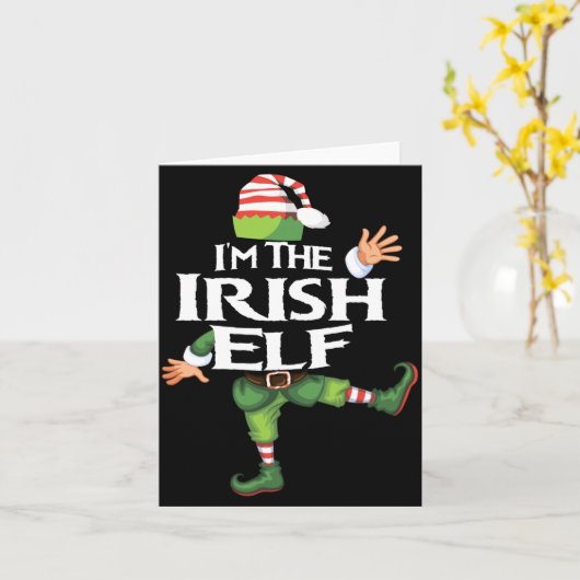 Im The Irish Elf Christmas Eve Xmas Elf Squad Cos  カード (黄色い花)
