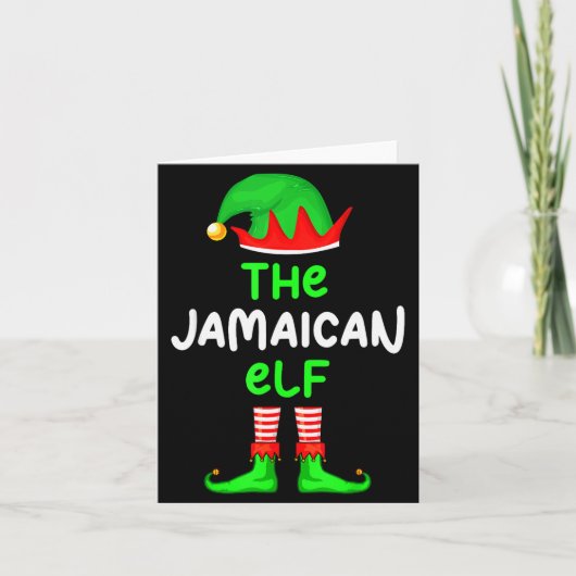 I'm The Jamaican Elf Jamaica Christmas Funny Pajam カード (正面)