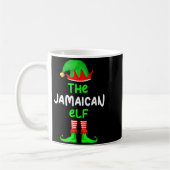 I'm The Jamaican Elf Jamaica Christmas Funny Pajam コーヒーマグカップ (左)