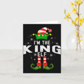 I'm The King Elf Christmas Family Pjs Costume  カード (黄色い花)