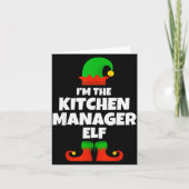 I'm The Kitchen Manager Elf Family Pajama Christma カード (正面)