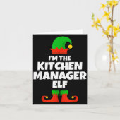 I'm The Kitchen Manager Elf Family Pajama Christma カード (黄色い花)