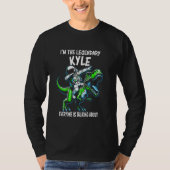 I'm The Legendary Kyle Funny Astronaut Dinosaur Ca Tシャツ (正面)