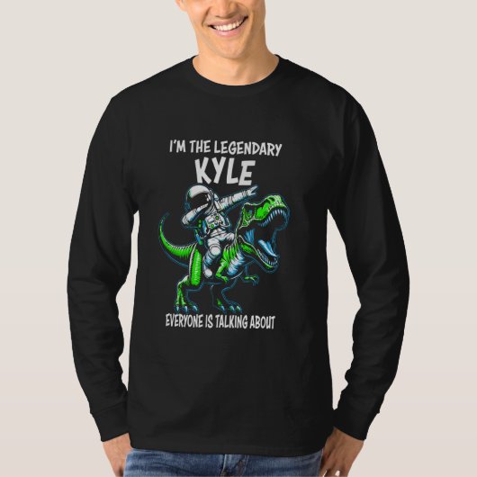 I'm The Legendary Kyle Funny Astronaut Dinosaur Ca Tシャツ (正面)
