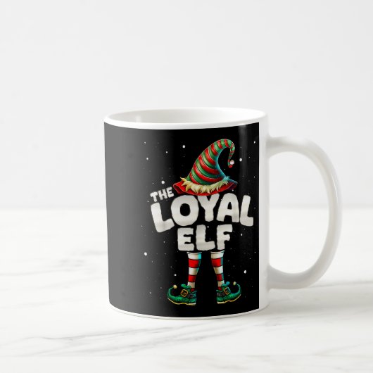 I'm The Loyal Elf Family Matching Group Christmas コーヒーマグカップ (右)