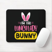 I'm The Lunch Lady Bunny Rabbit Ears Egg Funny Eas マウスパッド (マウス)