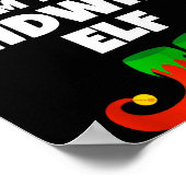 I'm The Midwife Elf Family Pajama Christmas Funny  ポスター (角)