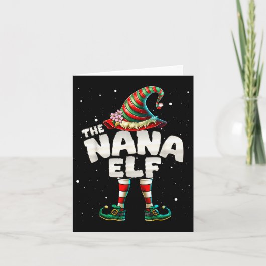 I'm The Nana Elf Family Matching Group Christmas カード (正面)