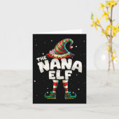 I'm The Nana Elf Family Matching Group Christmas カード (黄色い花)
