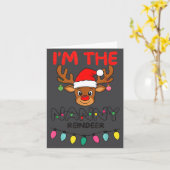 I'm The Nanny Reindeer Family Christmas Matching G カード (黄色い花)