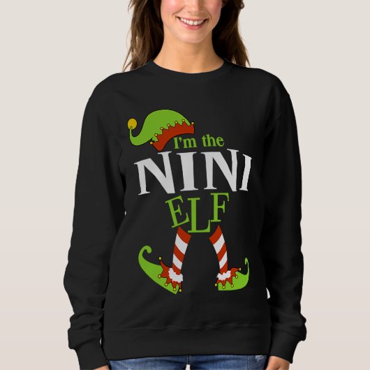 I'm The NINI Elf Family Group Matching PJ Christma スウェットシャツ (正面)
