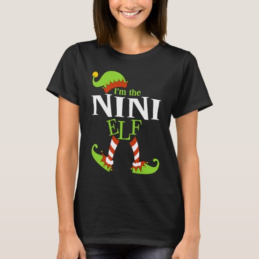 I'm The NINI Elf Family Group Matching PJ Christma Tシャツ (正面)
