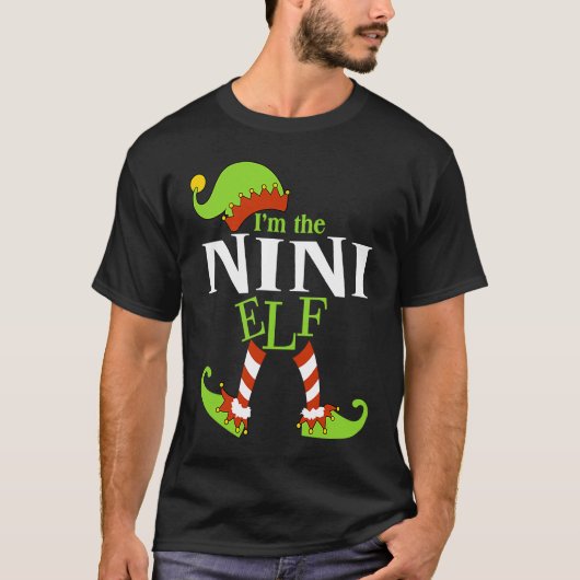 I'm The NINI Elf Family Group Matching PJ Christma Tシャツ (正面)