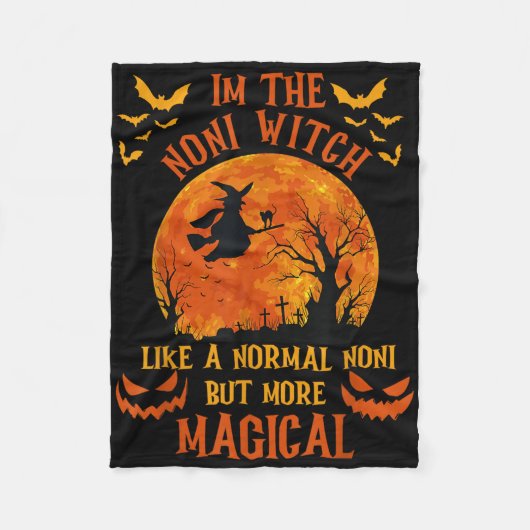 I'm The Noni Witch Like A Normal Grandma Halloween フリースブランケット (正面)