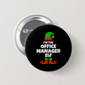 I'm The Office Manager Elf Family Pajama Christmas 缶バッジ (正面&裏面)