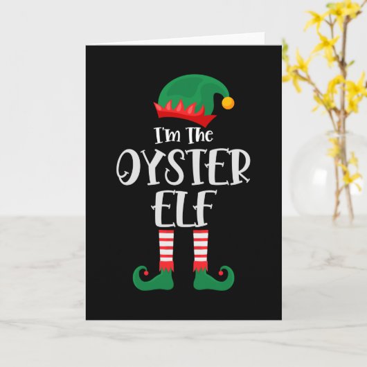 Im The Oyster Elf Matching Christmas カード (黄色い花)