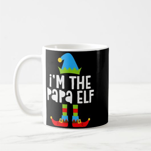 I'm The Papa Elf Shirt Men Matching Elf Papa Chris コーヒーマグカップ (左)