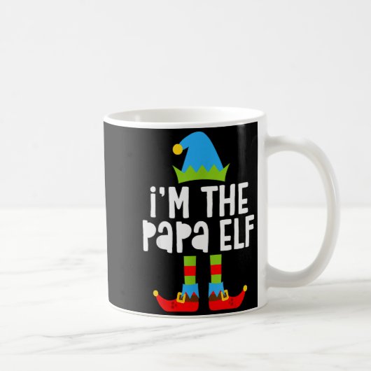 I'm The Papa Elf Shirt Men Matching Elf Papa Chris コーヒーマグカップ (右)