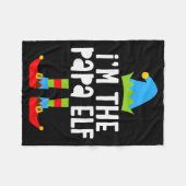 I'm The Papa Elf Shirt Men Matching Elf Papa Chris フリースブランケット (正面(横))