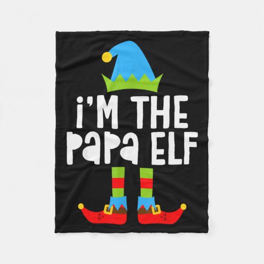 I'm The Papa Elf Shirt Men Matching Elf Papa Chris フリースブランケット (正面)