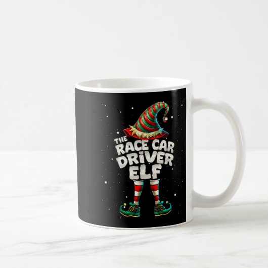 I'm The Race Car Driver Elf Family Matching Group コーヒーマグカップ (右)
