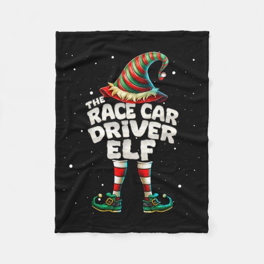 I'm The Race Car Driver Elf Family Matching Group フリースブランケット (正面)