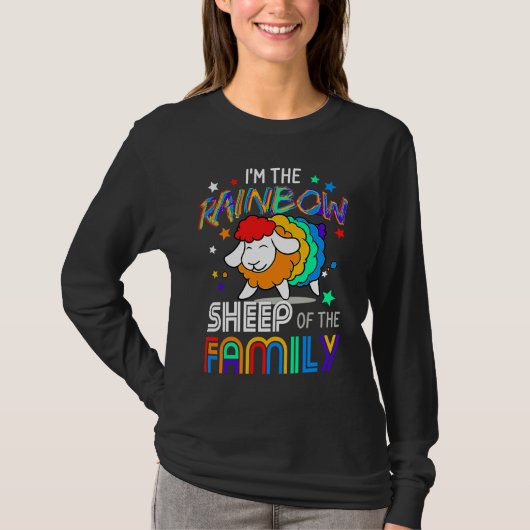 I'm The Rainbow Gay Sheep Of The Family Gay Pride Tシャツ (正面)