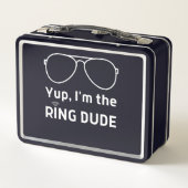 Im the ring dude funny wedding ring kids メタルランチボックス (裏面)