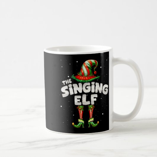 I'm The Singing Elf Family Matching Group Christma コーヒーマグカップ (右)
