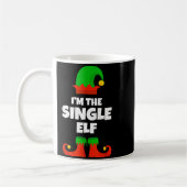 I'm The Single Elf Family Pajama Christmas Funny  コーヒーマグカップ (左)