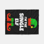 I'm The Single Elf Family Pajama Christmas Funny  フリースブランケット (正面(横))