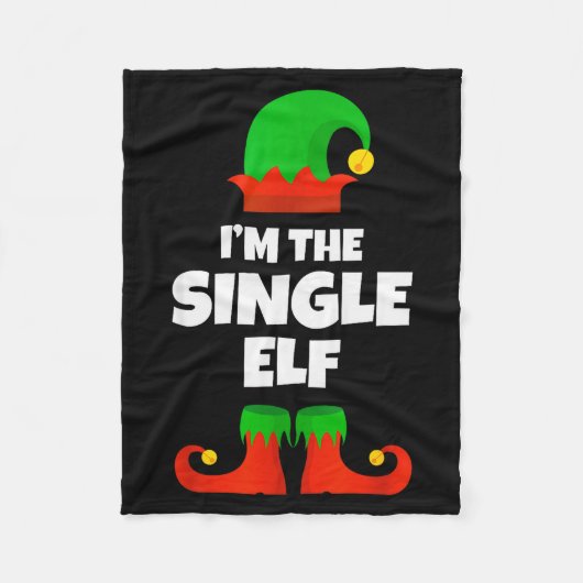 I'm The Single Elf Family Pajama Christmas Funny  フリースブランケット (正面)